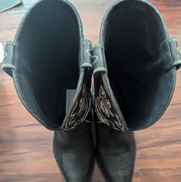 RARE Golden Goose Wish Star Short Western Boot in Black Yellow Sky Embroidery - Picture 10 of 16